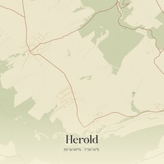 Obraz premium Vintage map of Herold, Germany.