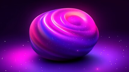 Obraz premium Abstract Swirling Orb Cosmic Nebula Design