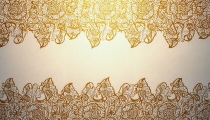 ornate golden floral frame on a beige background. The frame has a traditional, intricate design, perfect for adding elegance and sophistication to your project.  