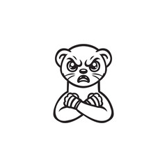 Ferret head mascot template