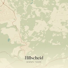 Obraz premium Vintage map of Hillscheid, Germany.