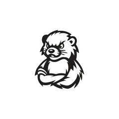 Ferret head mascot template