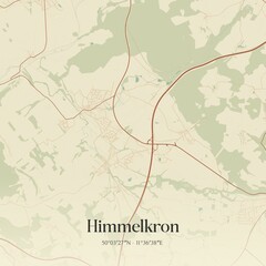 Fototapeta premium Vintage map of Himmelkron, Germany.