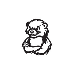 Ferret head mascot template
