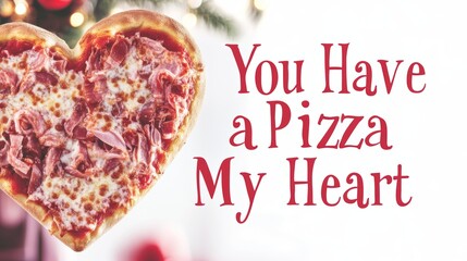 Heart Shaped Pizza Valentine's Day Romantic Food