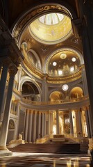 Obraz premium Golden Grandeur: A Sacred Space