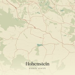 Obraz premium Vintage map of Hohenstein, Germany.