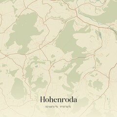 Vintage map of Hohenroda, Germany.