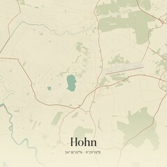Vintage map of Hohn, Germany.