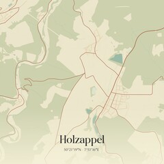 Vintage map of Holzappel, Germany.