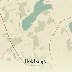 Obraz premium Vintage map of Holzbunge, Germany.