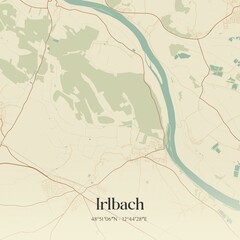 Vintage map of Irlbach, Germany.