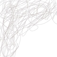 A vector of tangled abstract ballpoint pen lines. Symbol of chaos and intricate paths, suitable for logos and creative designs. Isolated on a white background.