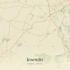 Obraz premium Vintage map of Jesewitz, Germany.
