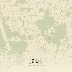 Vintage map of Jubar, Germany.