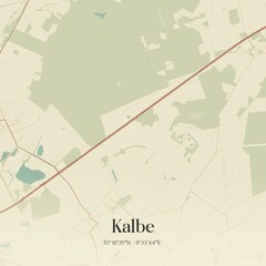 Obraz premium Vintage map of Kalbe, Germany.