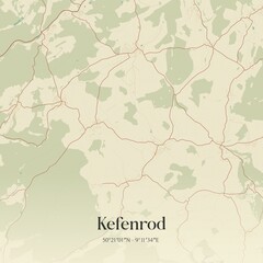 Vintage map of Kefenrod, Germany.