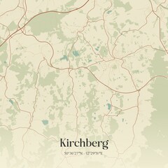 Vintage map of Kirchberg, Germany.