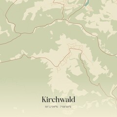 Obraz premium Vintage map of Kirchwald, Germany.