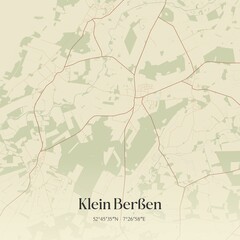 Vintage map of Klein Berßen, Germany.