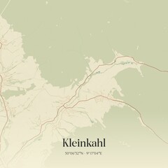 Fototapeta premium Vintage map of Kleinkahl, Germany.