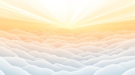 Heavenly Cloudscape Golden Sunrise Over Soft Clouds