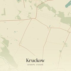 Vintage map of Kruckow, Germany.