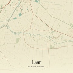 Vintage map of Laar, Germany.