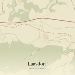 Obraz premium Vintage map of Laasdorf, Germany.