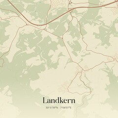 Vintage map of Landkern, Germany.