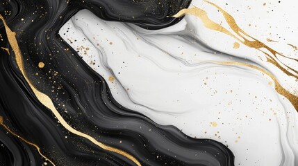 Obraz premium Liquid marble design abstract painting background with gold splash texture.