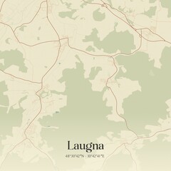 Obraz premium Vintage map of Laugna, Germany.