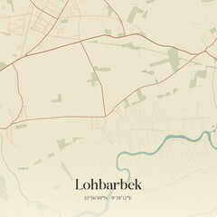 Vintage map of Lohbarbek, Germany.