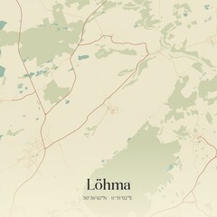 Obraz premium Vintage map of Lohma, Germany.