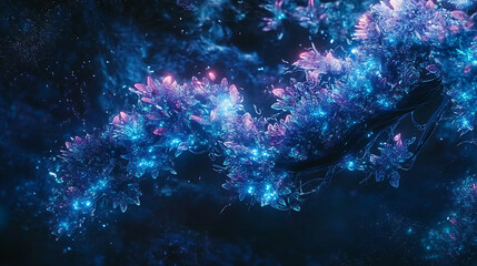 Fototapeta premium Glowing Abstract Nebula in Deep Space