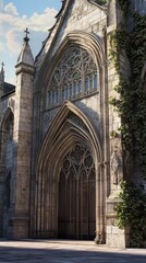 Obraz premium Ornate Gothic church entrance