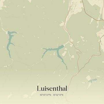 Vintage map of Luisenthal, Germany.