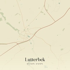 Vintage map of Lutterbek, Germany.
