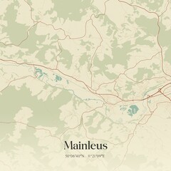 Vintage map of Mainleus, Germany.