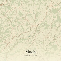 Vintage map of Much, Germany.