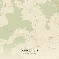 Vintage map of Nassenfels, Germany.
