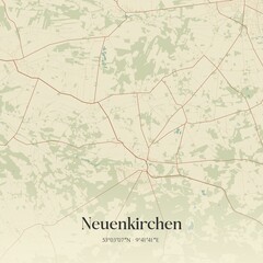 Vintage map of Neuenkirchen, Germany.