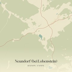 Vintage map of Neundorf (bei Lobenstein), Germany.