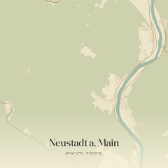 Obraz premium Vintage map of Neustadt a. Main, Germany.