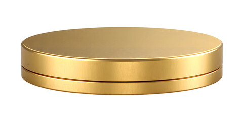 Gold podiums png. Golden pedestal on an isolated transparent background. Podium for advertising, podium for products. PNG.