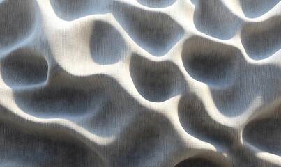 Draped fabric texture, soft waves, light background, design element