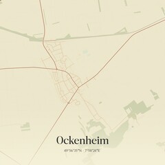 Obraz premium Vintage map of Ockenheim, Germany.