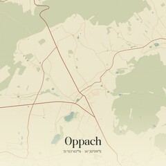 Vintage map of Oppach, Germany.