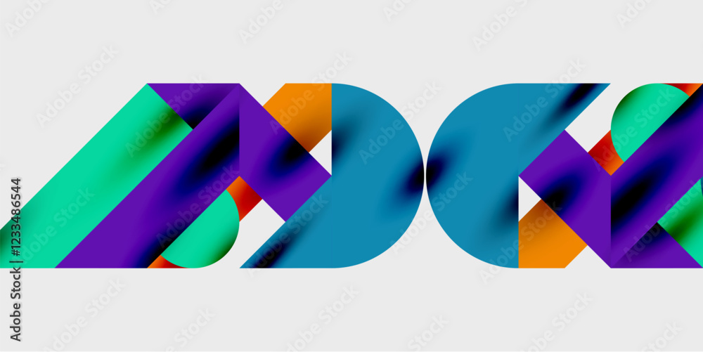 Poster Vibrant abstract background circles with smooth gradients, creating a dynamic and modern design. Ideal for creative, tech, or contemporary-themed projects