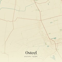 Vintage map of Osteel, Germany.